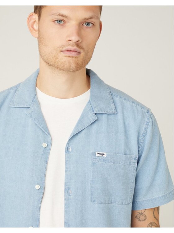 Wrangler Wrangler Camicia LS 1 PKT SHIRT Blu Regular Fit