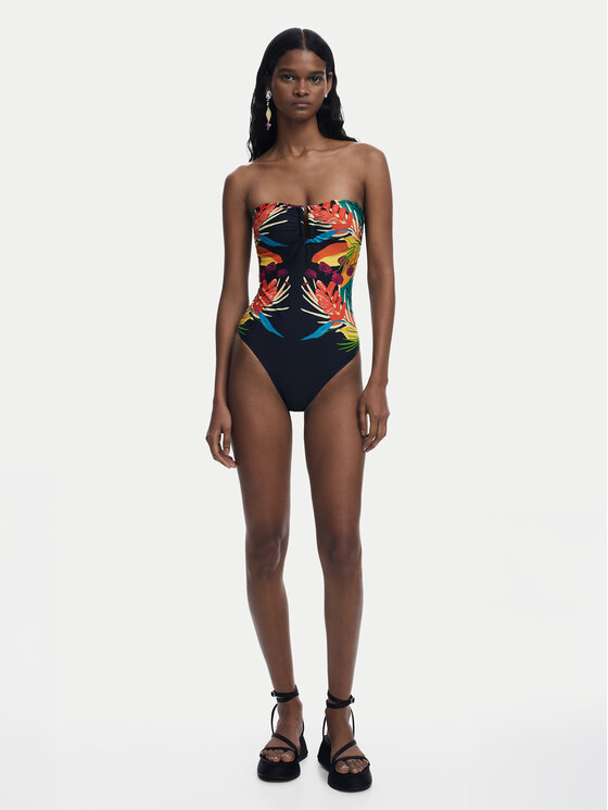 Desigual Desigual Jednodílné plavky Bahamas 25SWMK09 Černá