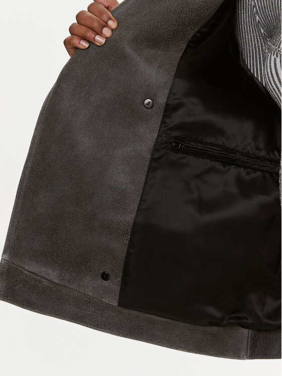 MVP Wardrobe MVP Wardrobe Giacca in similpelle Solferino MVPI3CP152.0PELLE Grigio Wide Fit