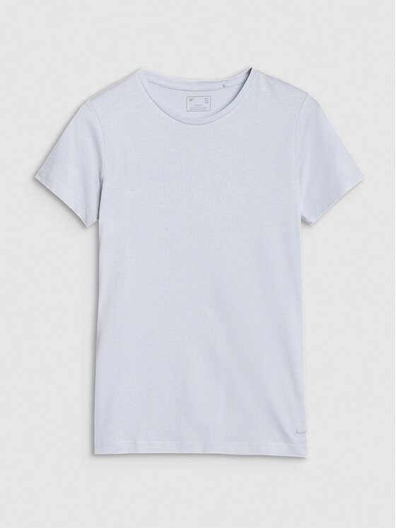 4F 4F Tričko 4FWSS25TTSHF1995-34S Modrá Slim Fit
