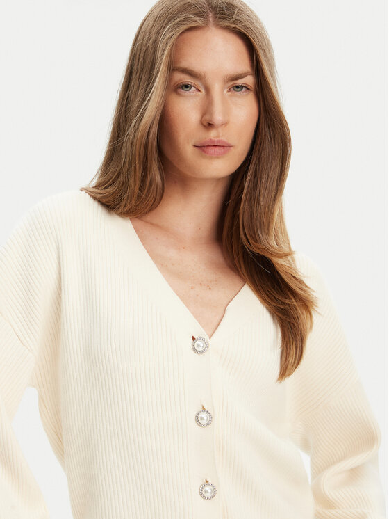 Guess Guess Kardigán W5YR07 Z2ZK2 Ekru Relaxed Fit