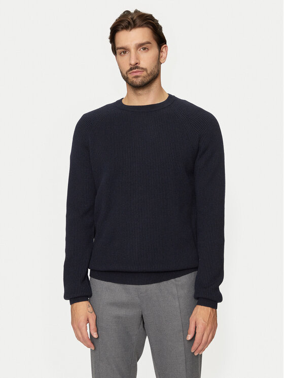Bugatti Bugatti Sweater 7400 65563B Sötétkék Regular Fit