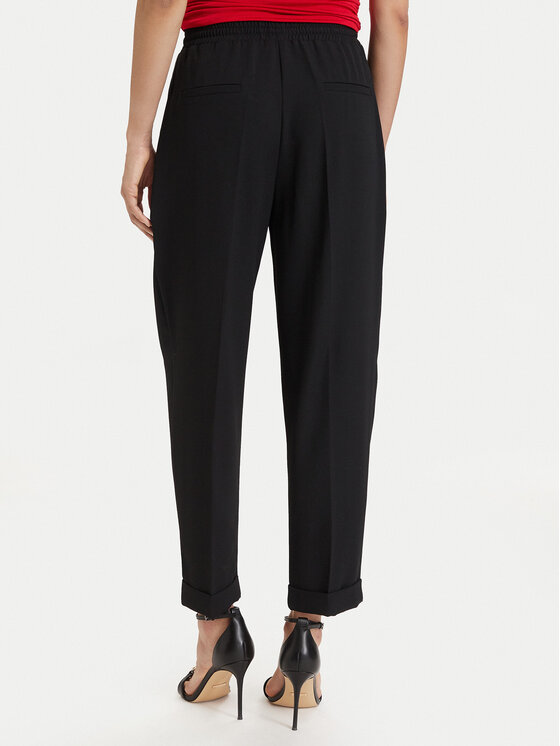ACCESS FASHION ACCESS FASHION Kalhoty z materiálu 63-5101-183 Černá Regular Fit