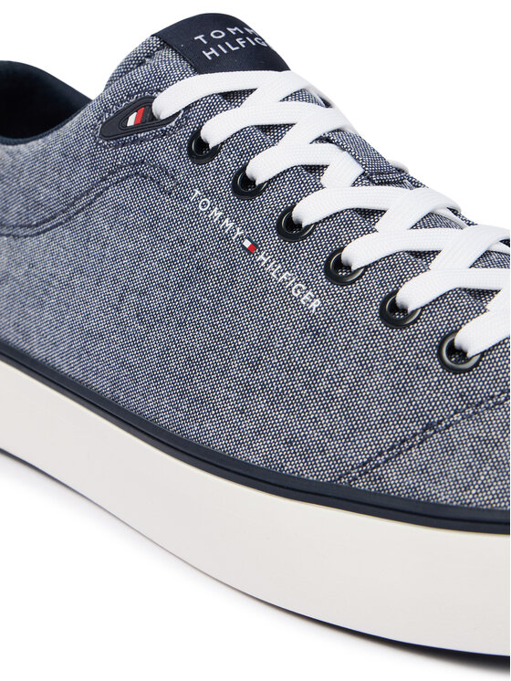 Tommy Hilfiger Tommy Hilfiger Tenisice Th Hi Vulc Core Low Chambray FM0FM05818 Plava