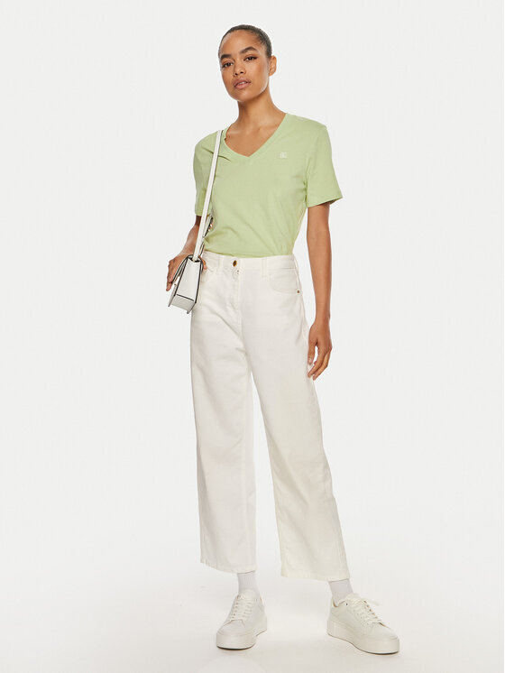 Calvin Klein Jeans Calvin Klein Jeans Majica Embro Badge J20J222560 Zelena Regular Fit