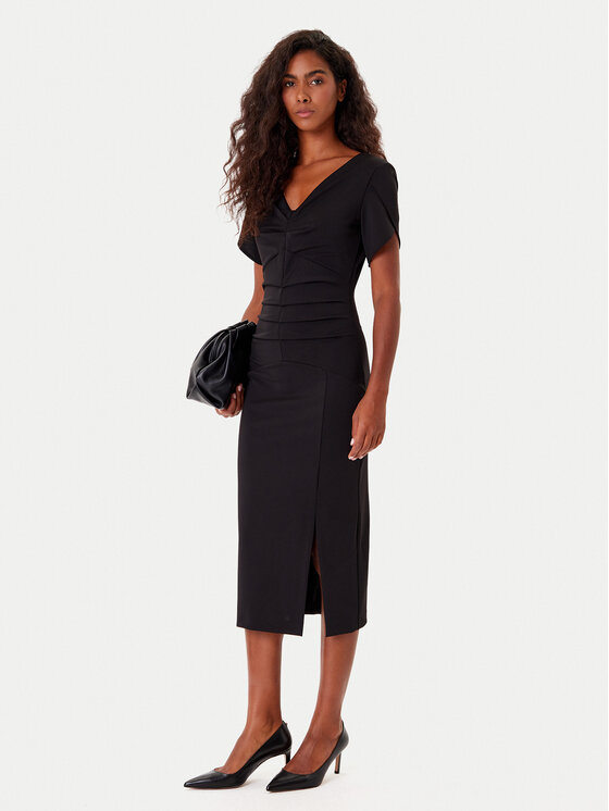 Rinascimento Rinascimento Rochie cocktail CFC0125338003 Negru Slim Fit