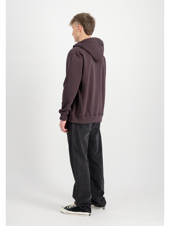Alpha Industries Alpha Industries Bluza Basic Small Logo Zip Hoodie Brązowy Regular Fit