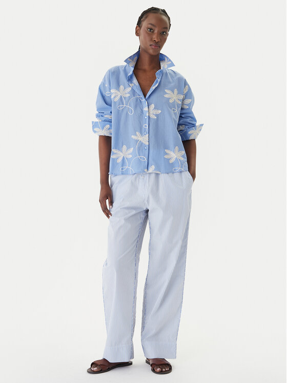 LOLA CASADEMUNT LOLA CASADEMUNT Marškiniai LS2615089 Mėlyna Relaxed Fit