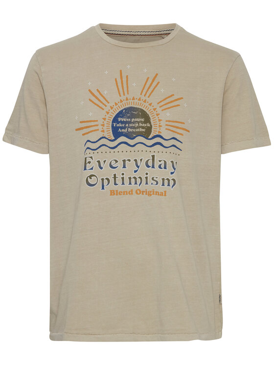 Blend Blend T-shirt 20715030 Beige Regular Fit