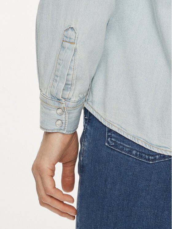 United Colors Of Benetton United Colors Of Benetton Jeans srajca 5RZKDQ06T Mornarsko modra Regular Fit