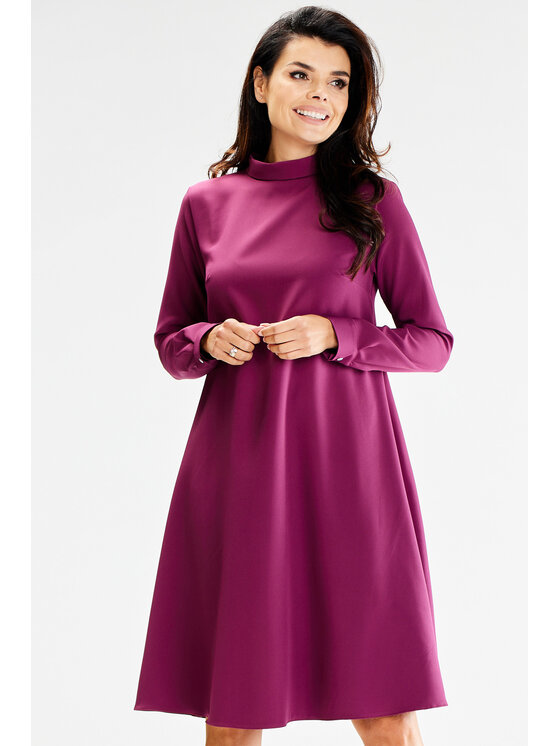 Awama Awama Každodenní šaty A599 Fialová Basic Fit