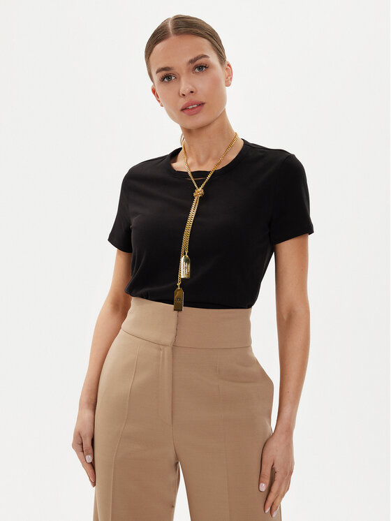 Elisabetta Franchi Elisabetta Franchi T-shirt MA-009-46E2 Crna Regular Fit