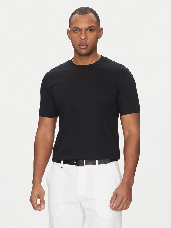 BOSS Tričko H-Tessler 17 50523931 Čierna Slim Fit