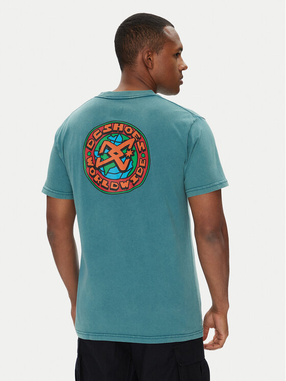 DC DC T-Shirt ADYZT05458 Grün Regular Fit