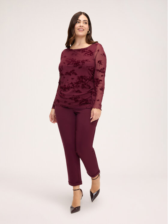 Fiorella Rubino Fiorella Rubino T-shirt G098L009485N036 Bordeaux Regular Fit