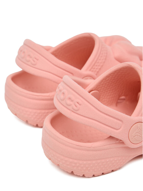 Crocs Crocs Şlapi Toddler Classic Velvet Bow Clog 211887 Roz
