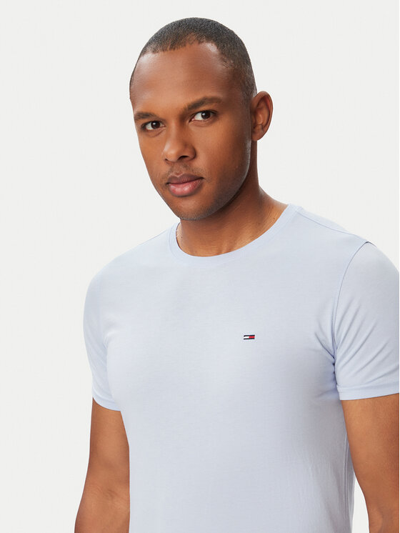Tommy Jeans Tommy Jeans Tričko Jersey DM0DM04411 Svetlo modrá Slim Fit