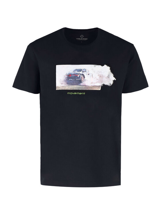 Volcano Volcano T-Shirt T-DUST Granatowy Regular Fit