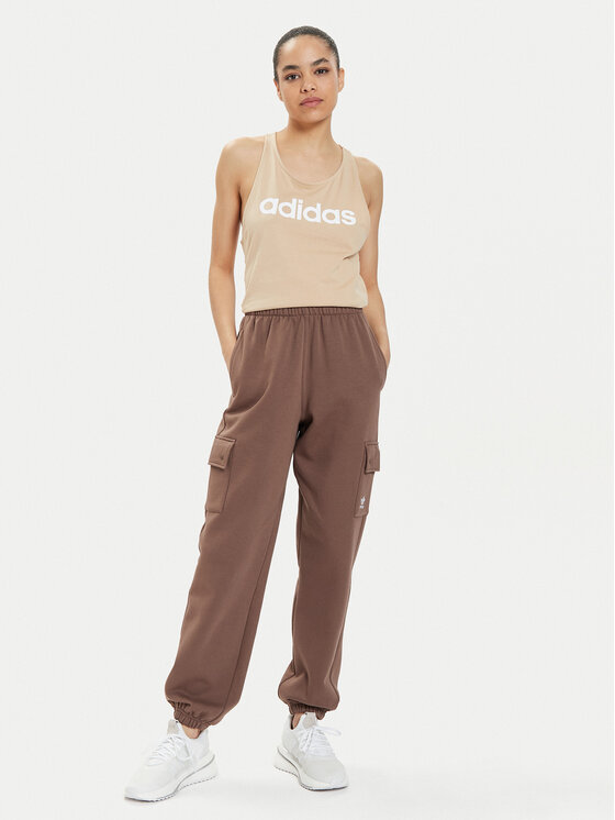 adidas adidas Top Essentials IS2087 Beżowy Regular Fit