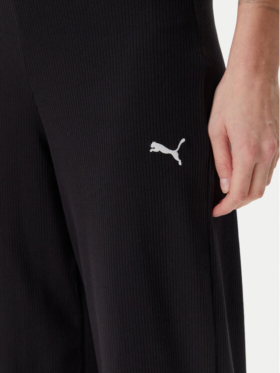 Puma Puma Spodnji del trenirke Ess Elevated 685025 Črna Straight Fit