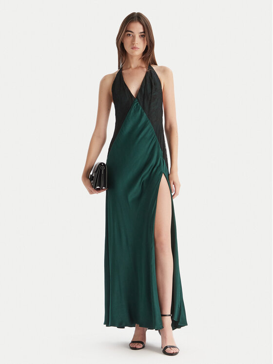 Bardot Bardot Večerna obleka Estrella Haltrel 59977DB Zelena Regular Fit