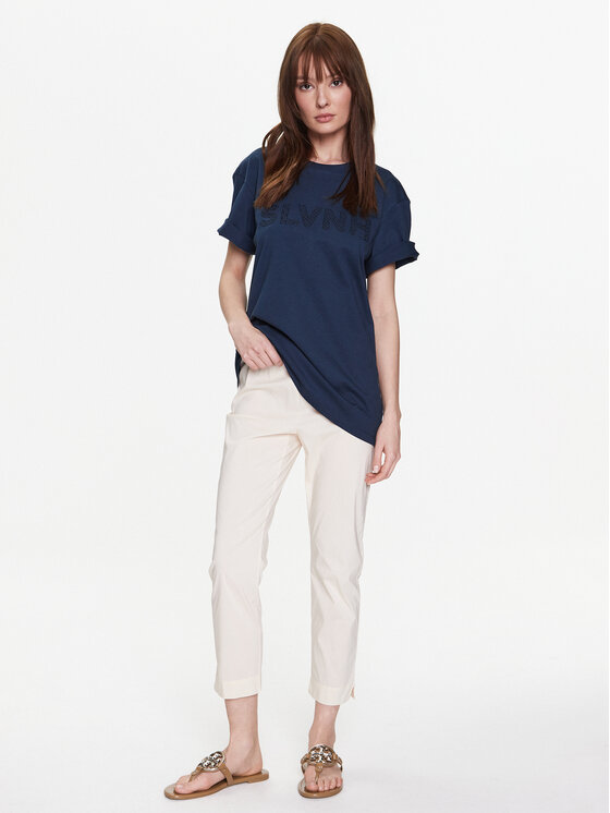 Silvian Heach Silvian Heach Marškinėliai GPP23126TS Mėlyna Regular Fit