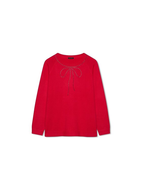 Fiorella Rubino Fiorella Rubino Sweter M520L008810N016 Czerwony Regular Fit