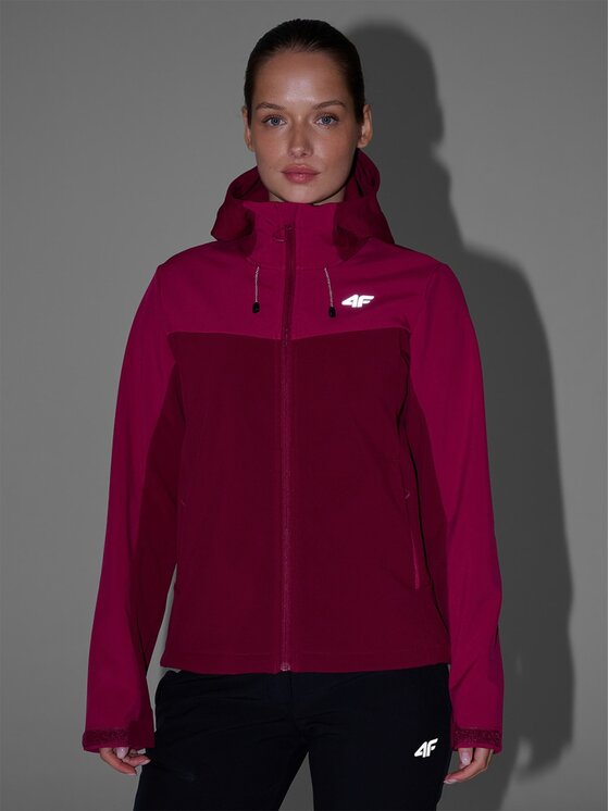 4F 4F Giacca softshell 4FRAW25TSOFF505-60S Rosso Regular Fit