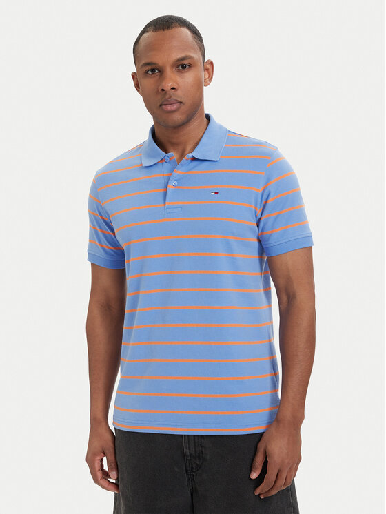 Tommy Jeans Tricou polo DM0DM22708 Albastru Regular Fit