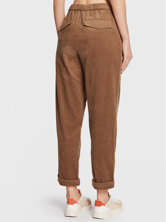Marc O Polo Pantalon en tissu M08 1245 10387 Marron Relaxed Fit Modivo