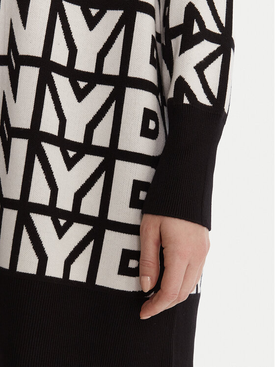 DKNY DKNY Kardigán P5MXAX88 Ekru Relaxed Fit