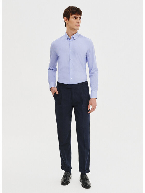 Pako Lorente Pako Lorente Spodnie materiałowe P25SF-WX-003 Granatowy Regular Fit