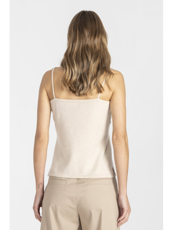 Deni Cler Milano Deni Cler Milano Top T-DC-0050-E5-85-12-1 Beżowy Regular Fit