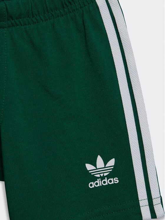 adidas adidas Komplektas: marškinėliai ir sportiniai šortai Trefoil Shorts Tee Set IB8643 Žalia Regular Fit