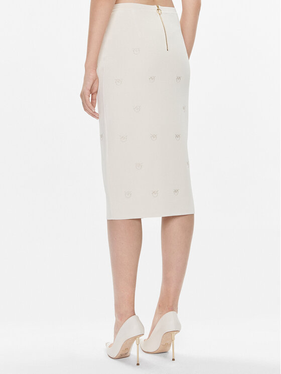 PINKO Pinko Spódnica midi Donkey 101884 A16F Beżowy Slim Fit