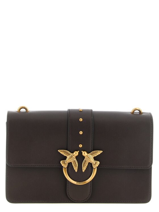 PINKO PINKO Torebka Brown Calfskin Crossbody Brązowy