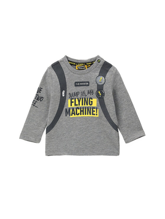 Original Marines Original Marines Тениска с дълъг ръкав DCA0707NM Сив Regular Fit