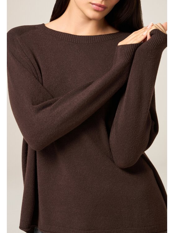Oltre Oltre Maglione M175E002189N032 Marrone Over Fit