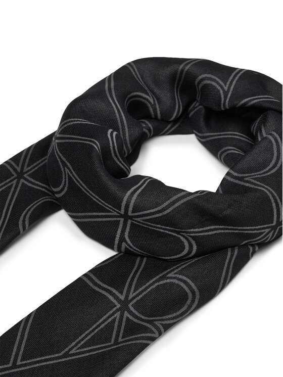 Calvin Klein Calvin Klein Eșarfă Emblem Aop Contrast Lw Square Sc LV04F8077G Negru