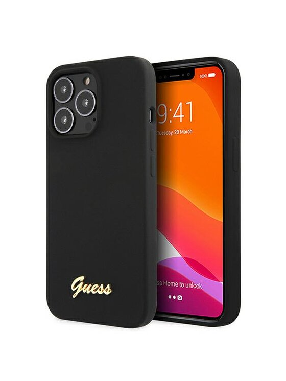 Etui na telefon Guess, Czarne, iPhone 13 Pro Max