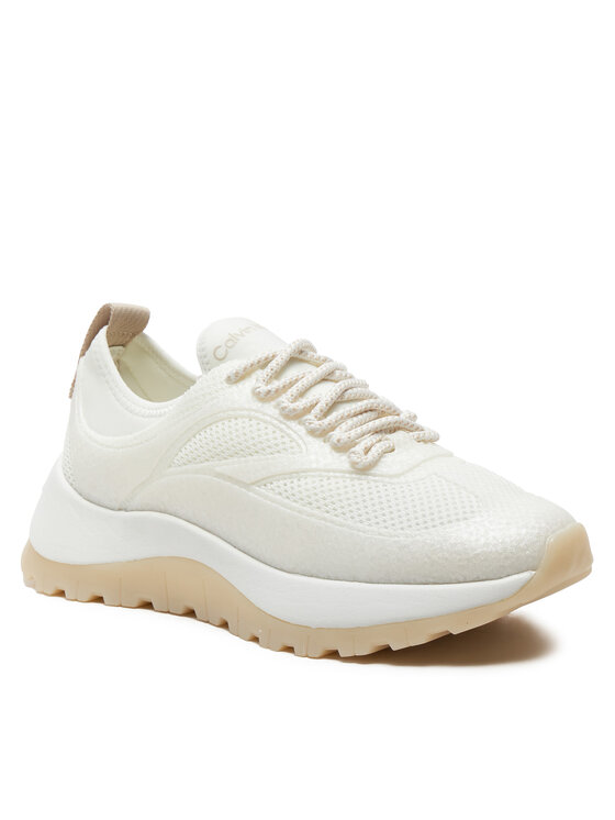 Calvin Klein Calvin Klein Sneakersy Runner Lace Up Pearl Mix M HW0HW02079 Bílá