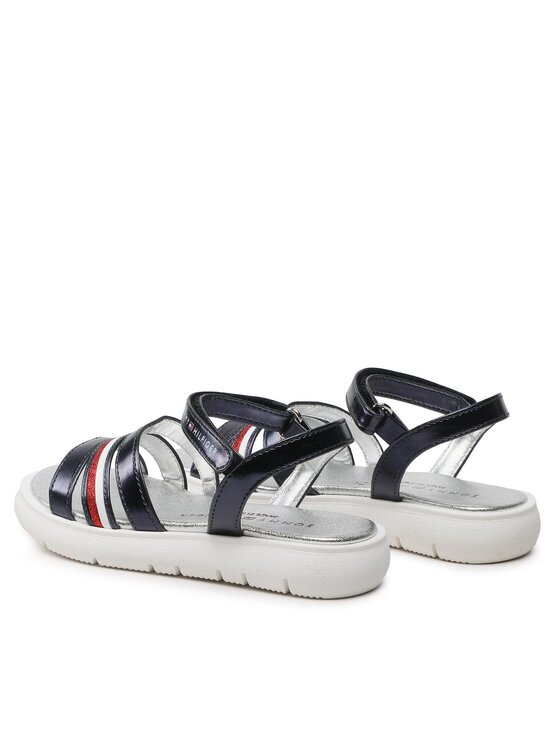 Tommy Hilfiger Tommy Hilfiger Sandały Stripes Velcro T4A2-32771-1372 M Granatowy