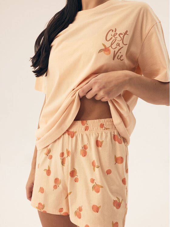 Henderson Henderson Piżama 42684 Pomarańczowy Regular Fit