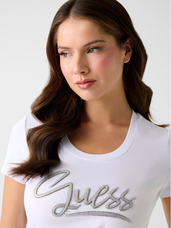 Guess Guess T-shirt W6RI24 J1314 Bijela Regular Fit