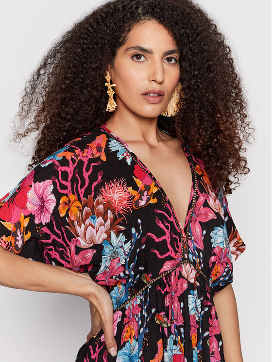 Desigual Desigual Paplūdimio suknelė Angelina 22SWMW18 Spalvota Relaxed Fit