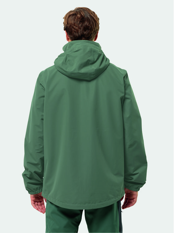 Jack Wolfskin Jack Wolfskin Lietus jaka Stormy Point 1111142 Zaļš Regular Fit