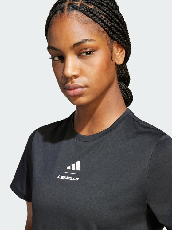 adidas adidas Koszulka techniczna Les Mills Graphic Tee Czarny Regular Fit