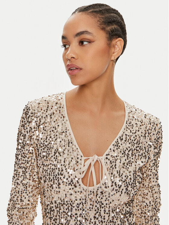 ROTATE ROTATE Вечірня сукня Sienna 1126261531 Золотий Slim Fit
