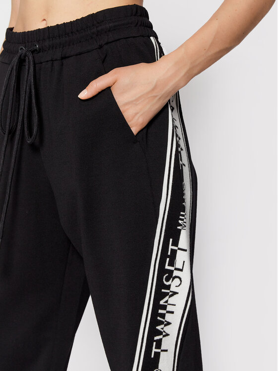 TWINSET TWINSET Jogginghose 212TT2383 Schwarz Regular Fit