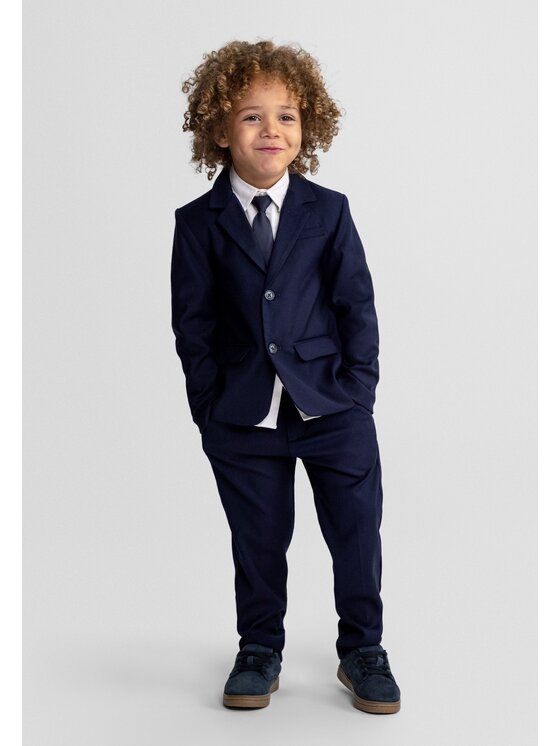 minoti minoti Spodnie materiałowe 29FORMAL251B Granatowy Regular Fit